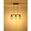 Hadera Suspension Luminaires Globo Lighting Noir, 3 lumières