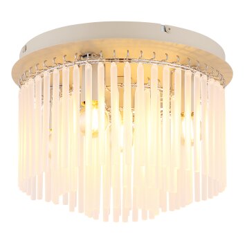 Gorley Plafonnier Luminaires Globo Lighting Chrome, Sable, 5 lumières