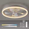mit Ventilateur de plafond lumineux Luminaires Leuchten Direkt LED Blanc, 1 lumière, Télécommandes
