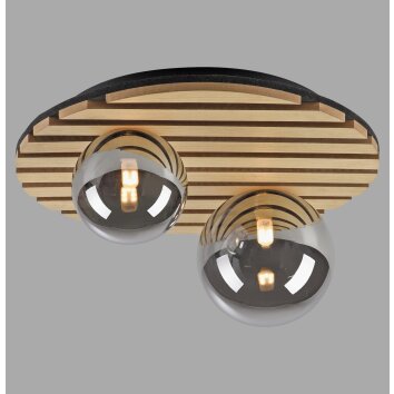 STIKA Plafonnier Luminaires Leuchten Direkt LED Bois clair, 2 lumières