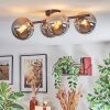 Chehalis Plafonnier, Boule lumineuse Chrome, Fumé, 4 lumières