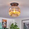 Ripoll Plafonnier, Boule lumineuse Chrome, Clair, Fumé, 1 lumière