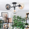 Gastor Plafonnier, Boule lumineuse Ambre, Clair, Fumé, 3 lumières