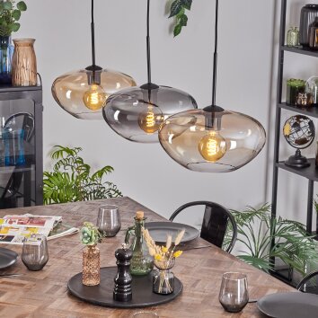 Mertola Suspension, Suspension Noir, 3 lumières