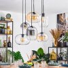 Apedo Suspension, Boule lumineuse, Suspension Ambre, Clair, Fumé, 6 lumières