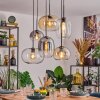 Apedo Suspension, Boule lumineuse, Suspension Ambre, Clair, Fumé, 6 lumières