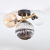 Chehalis Plafonnier, Boule lumineuse Or, Noir, 3 lumières