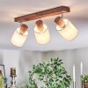 Fallhagen Plafonnier, Spot de plafond Chrome, Bois foncé, 3 lumières