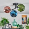 Gastor Plafonnier, Boule lumineuse Bleu, Vert, Cuivré, 3 lumières