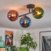 Gastor Plafonnier, Boule lumineuse Bleu, Vert, Cuivré, 3 lumières