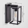 Portalis Lampe murale d´extérieur, Applique murale Noir, 1 lumière