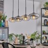 Mertola Suspension, Suspension Ambre, Clair, Fumé, 4 lumières