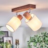 Fallhagen Plafonnier, Spot de plafond Chrome, Bois foncé, 2 lumières