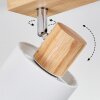 Fallhagen Plafonnier, Spot de plafond Chrome, Bois clair, 2 lumières