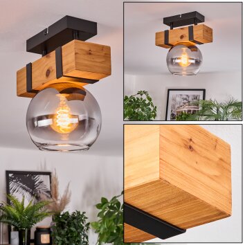 Sernadelo Plafonnier, Boule lumineuse Écru, Noir, 1 lumière