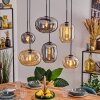 Apedo Suspension, Boule lumineuse, Suspension Ambre, Fumé, 6 lumières