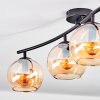 Koyoto Plafonnier, Boule lumineuse Ambre, 4 lumières