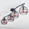 Koyoto Plafonnier, Boule lumineuse Fumé, 4 lumières