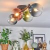 Chehalis Plafonnier, Boule lumineuse Bleu, Vert, Clair, Cuivré, 4 lumières