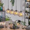 Koyoto Suspension, Boule lumineuse, Suspension Ambre, Clair, 4 lumières
