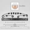 Koyoto Suspension, Boule lumineuse, Suspension Ambre, Clair, 4 lumières