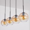Koyoto Suspension, Boule lumineuse, Suspension Ambre, Clair, 4 lumières
