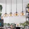 Koyoto Suspension, Boule lumineuse, Suspension Ambre, Clair, 4 lumières