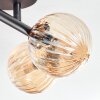 Chehalis Plafonnier, Boule lumineuse Ambre, 4 lumières