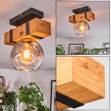 Sernadelo Plafonnier, Boule lumineuse Écru, Noir, 1 lumière