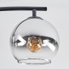 Koyoto Plafonnier, Boule lumineuse Chrome, Clair, Fumé, 4 lumières