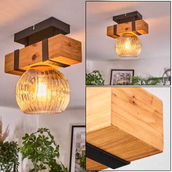 Sernadelo Plafonnier, Boule lumineuse Écru, Noir, 1 lumière