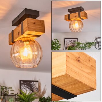 Sernadelo Plafonnier, Boule lumineuse Écru, Noir, 1 lumière