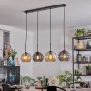 Koyoto Suspension, Boule lumineuse, Suspension Ambre, Fumé, 4 lumières