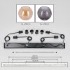 Koyoto Suspension, Boule lumineuse, Suspension Ambre, Fumé, 4 lumières