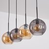 Koyoto Suspension, Boule lumineuse, Suspension Ambre, Fumé, 4 lumières