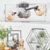Chehalis Plafonnier, Boule lumineuse Ambre, Fumé, 4 lumières
