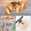 Chehalis Plafonnier, Boule lumineuse Ambre, 4 lumières