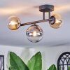 Chehalis Plafonnier, Boule lumineuse Ambre, Clair, Fumé, 3 lumières
