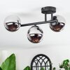 Chehalis Plafonnier, Boule lumineuse Chrome, Fumé, 3 lumières
