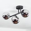 Chehalis Plafonnier, Boule lumineuse Chrome, Fumé, 3 lumières