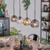 Koyoto Suspension, Boule lumineuse, Suspension Ambre, Clair, Fumé, 4 lumières