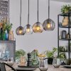 Koyoto Suspension, Boule lumineuse, Suspension Ambre, Clair, Fumé, 4 lumières