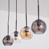 Koyoto Suspension, Boule lumineuse, Suspension Ambre, Clair, Fumé, 4 lumières
