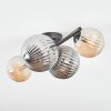 Chehalis Plafonnier, Boule lumineuse Ambre, Fumé, 4 lumières