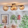 Chehalis Plafonnier, Boule lumineuse Ambre, 4 lumières