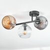 Ripoll Plafonnier, Boule lumineuse Ambre, Clair, Fumé, 3 lumières