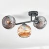 Ripoll Plafonnier, Boule lumineuse Ambre, Fumé, 3 lumières