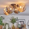 Chehalis Plafonnier, Boule lumineuse Ambre, Fumé, 4 lumières