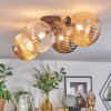 Chehalis Plafonnier, Boule lumineuse Ambre, Clair, Fumé, 4 lumières