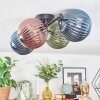 Chehalis Plafonnier, Boule lumineuse Bleu, Vert, Cuivré, 4 lumières